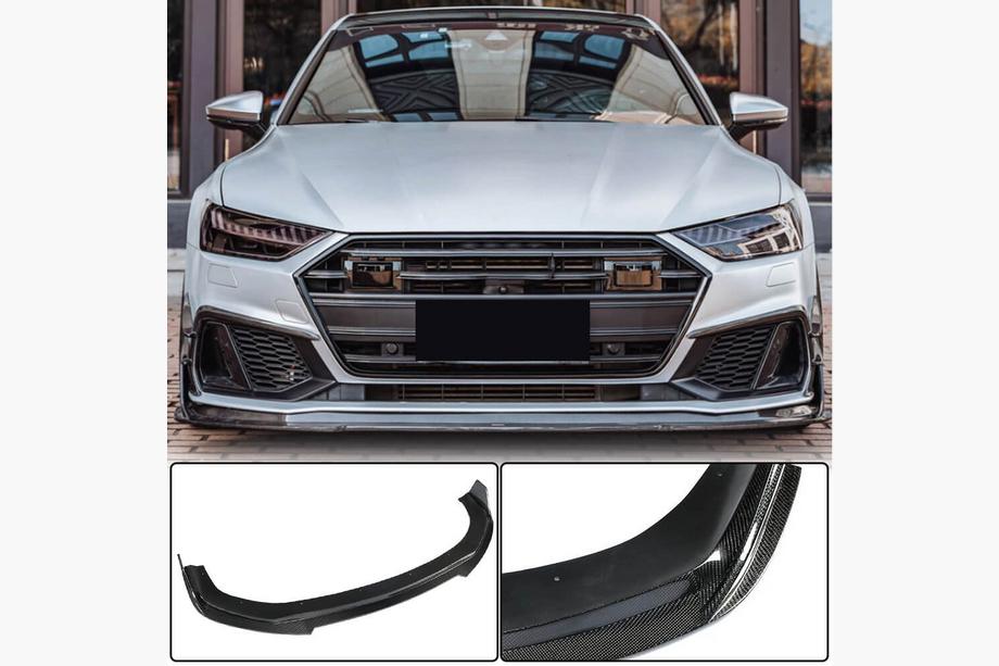 Audi A7 2018- Lame avant pare-chocs (pour S-Line 2018-2022, Carbone) Image