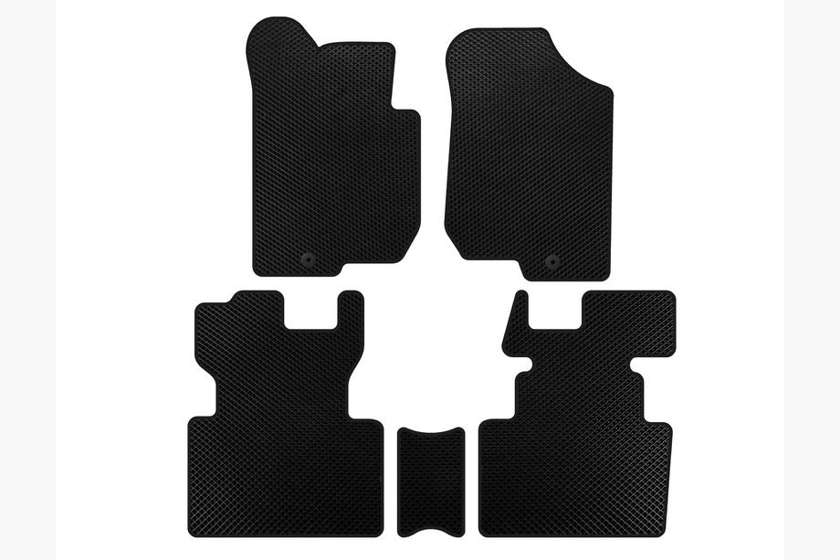 Kia Carens 1999-2012 Tapis de sol EVA (2006-2012, 2 rangées, 7 places, Noir) Image