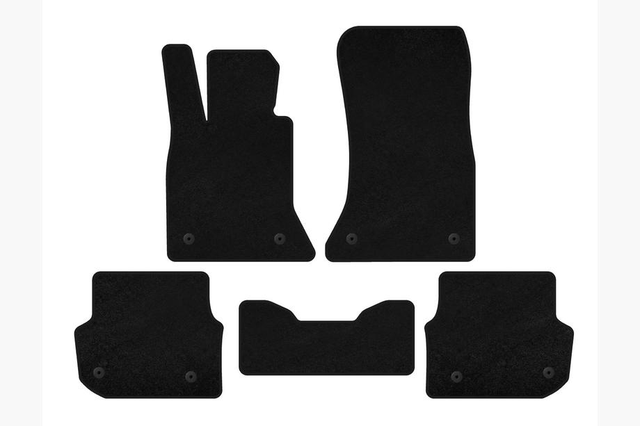 BMW 5 Series F10/F11 2010–2016 Tapis de sol textile Premium (pour F-11, Noir) Image