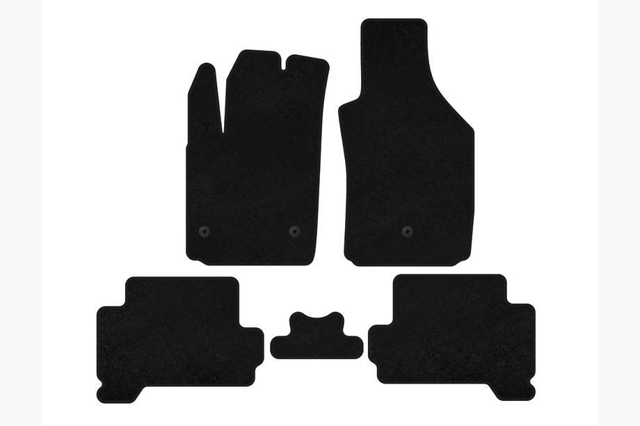 Fiat 500/500L 2013-2022 Tapis de sol textile Premium (HB, Électrique, Noir) Image