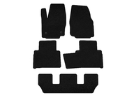 Ford Galaxy 2007-2015 Tapis de sol textile Premium (2 rangées, Noir) photo 2
