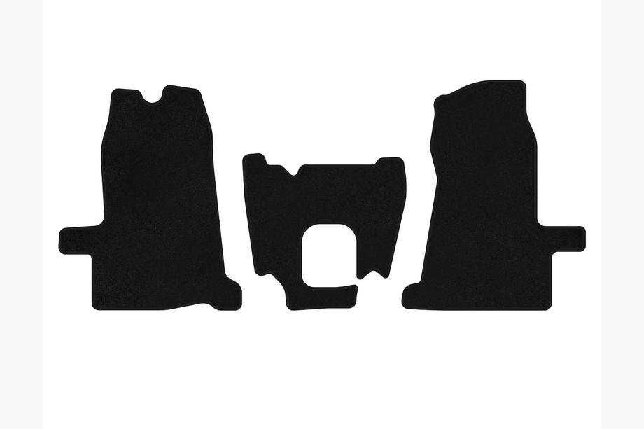 Ford Transit 2000–2014 Tapis de sol textile Premium (2000-2006, 1+1, Boîte manuelle, Noir) Image