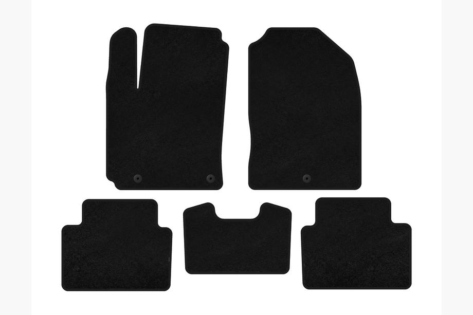 Hyundai Kona 2017-2023 Tapis de sol textile Premium (2017-2020, Essence, Noir) Image