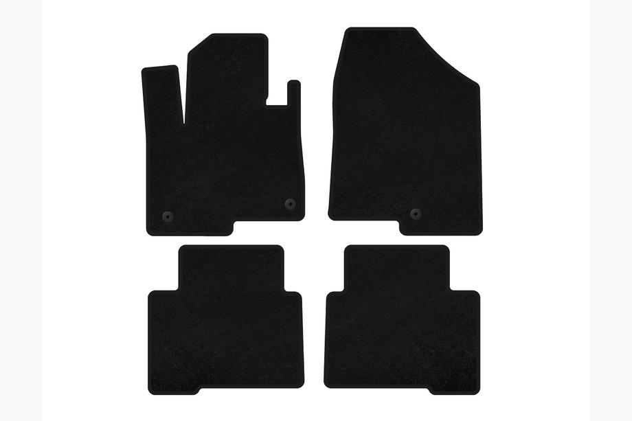 Hyundai Santa Fe 4 2018-2023 Tapis de sol textile Premium (2 rangées, pour Grand, Noir) Photo 2