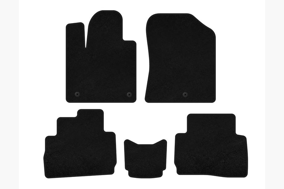 Hyundai Santa Fe 4 2018-2023 Tapis de sol textile Premium (2020-2023, Noir) Photo 2