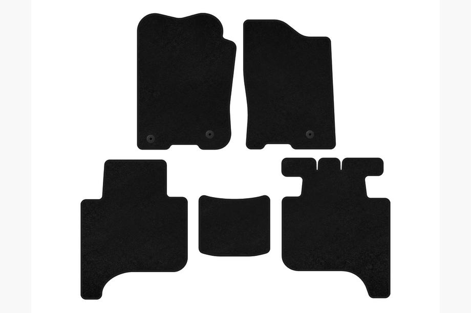 Infiniti QX56 2004-2010 Tapis de sol textile Premium (2 rangées, 2004-2008, Noir) Image