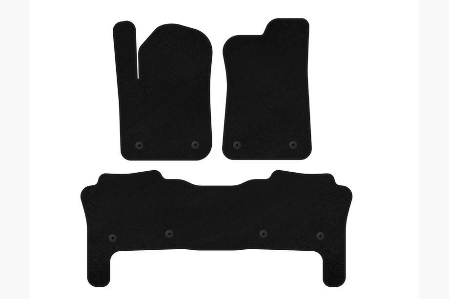 Infiniti QX56 2010-2013 Tapis de sol textile Premium (2 rangées, Noir) Image