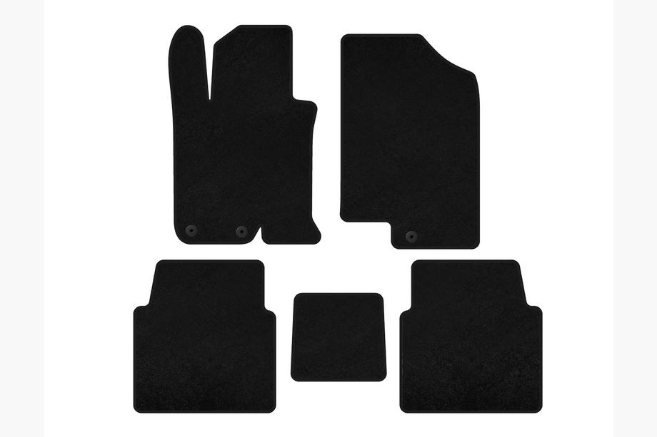 Kia Optima 2010-2016 Tapis de sol textile Premium V-1 (SD, Noir) Image