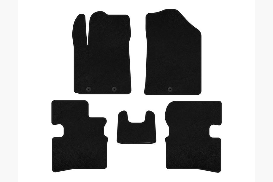 Kia Picanto 2004-2011 Tapis de sol textile Premium (2009-2011, HB, Noir) Image
