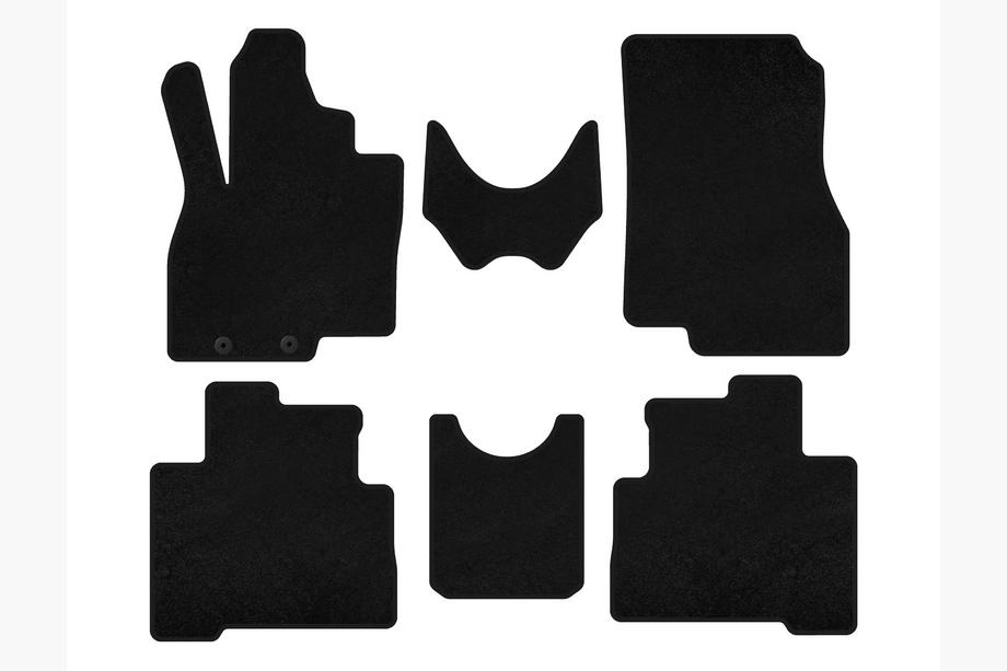 Mitsubishi Grandis 2003-2011 Tapis de Sol Textile Premium (2 Rangées, 7 Places, Noir) Image