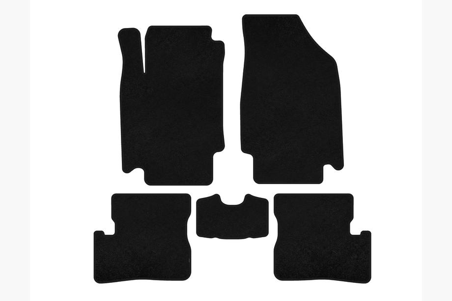 Nissan Micra K12 2003-2010 Tapis de sol textile Premium (HB, Noir) Image