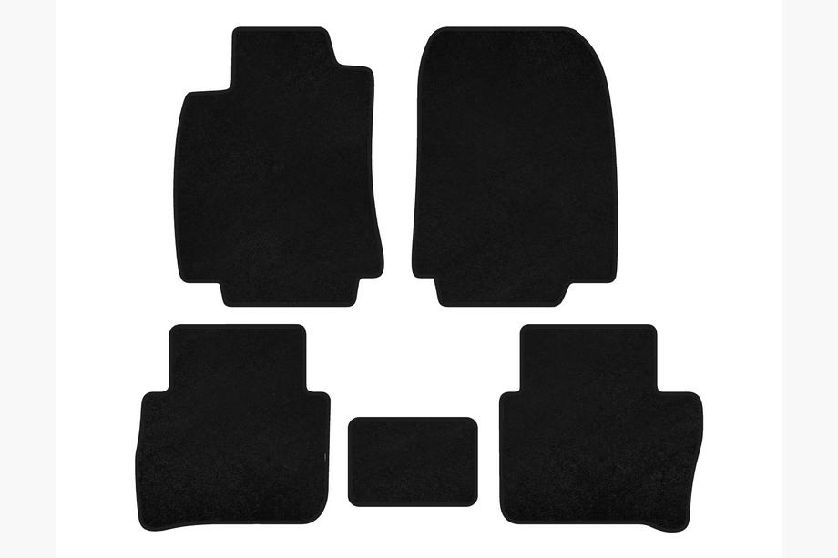 Nissan Tiida 2011-2014 Tapis de sol textile Premium (HB, Noir) Image