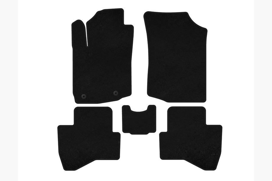 Peugeot 108 2014-2021 Tapis de sol textile Premium (HB, Noir) Image