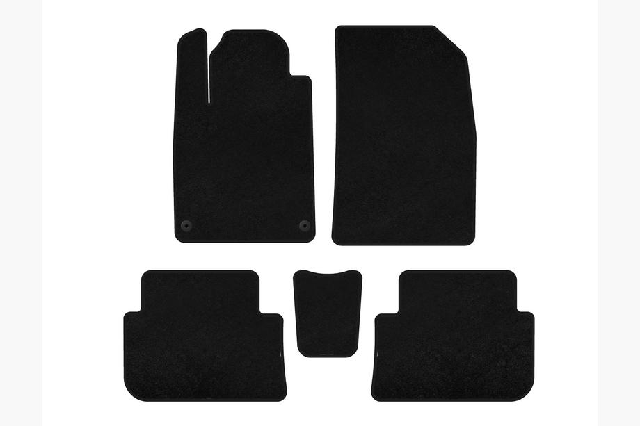Peugeot 407 2004-2011 Tapis de sol textile Premium (SD, Noir) Image