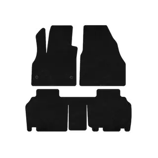 Tapis de sol textile Premium (2 rangées, 5 portes/7 places, Noir) photo 1