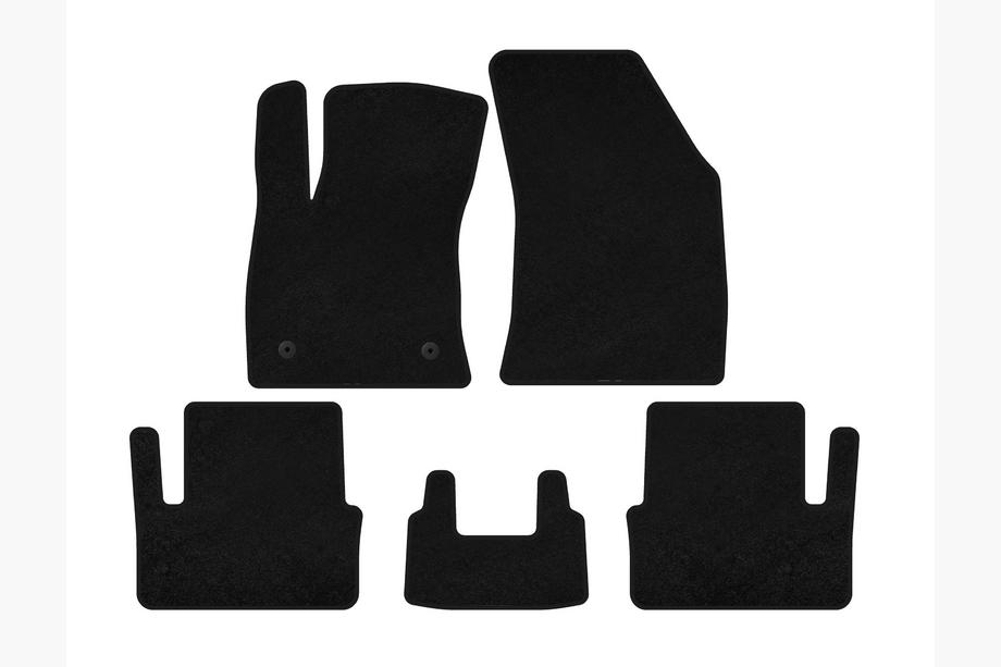 Renault Megane IV 2016-2025 Tapis de sol textile Premium (HB, Noir) Image
