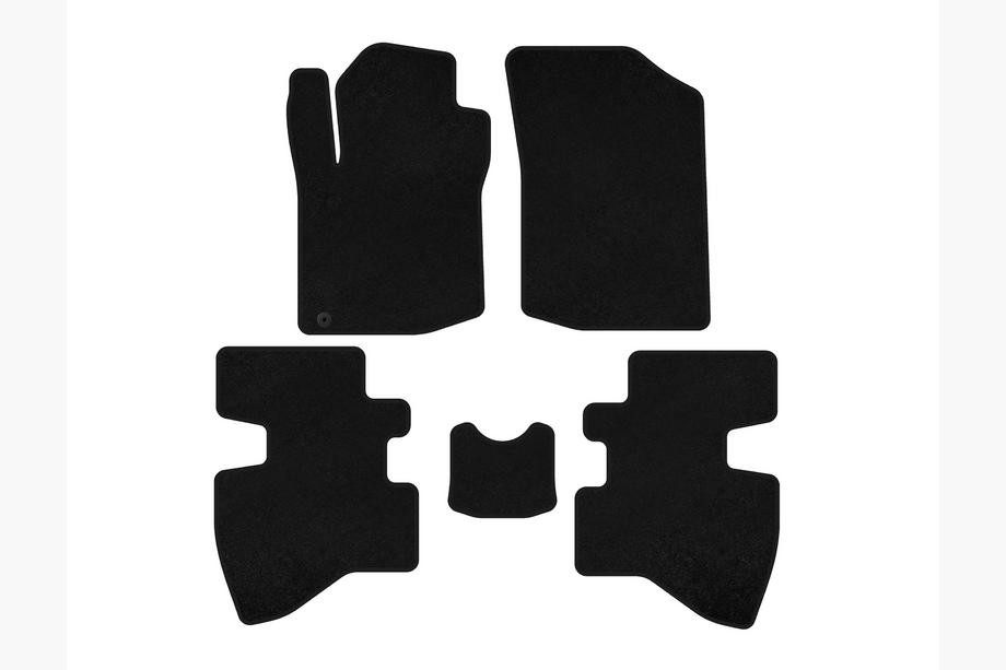Toyota Aygo 2007-2014 Tapis de sol textile Premium (2007-2009, HB, 3 portes, Noir) Image