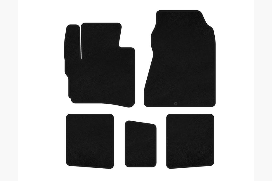 Toyota IQ 2008-2015 Tapis de sol textile Premium (HB, Noir) Image
