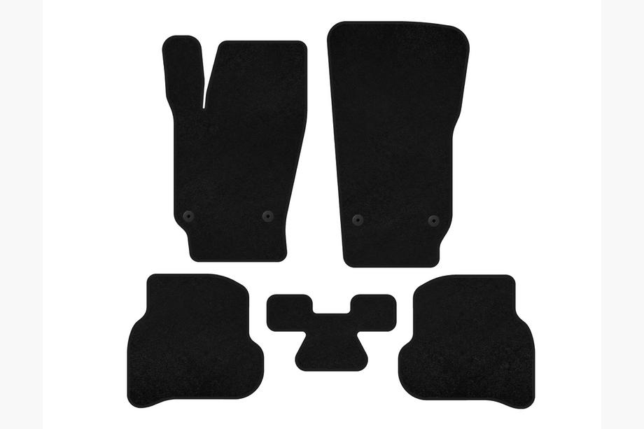 Volkswagen Polo 2010-2017 Tapis de sol textile Premium (HB, 3/5 portes, Noir) Image