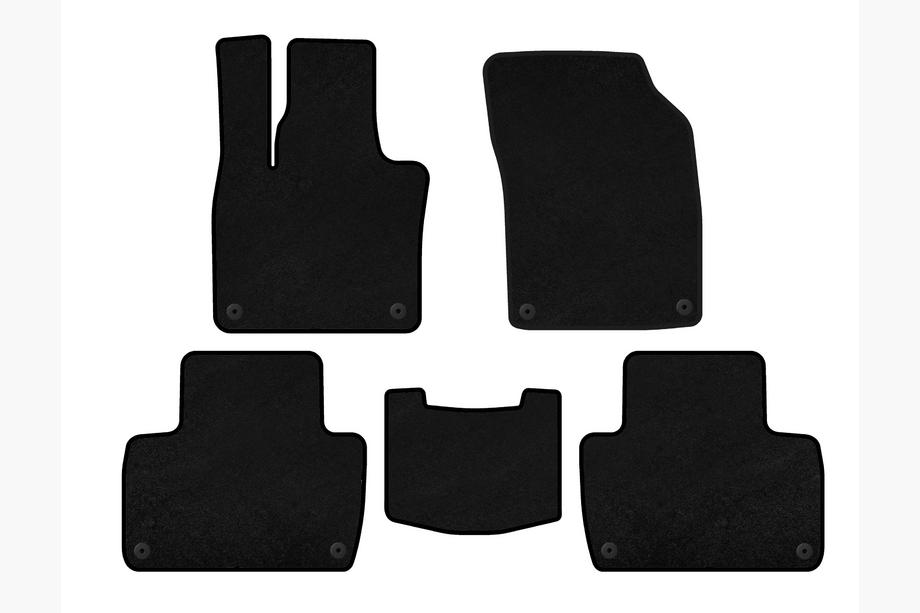 Volvo XC90 2015- Tapis de sol textile Premium (2 rangées, Noir) Image