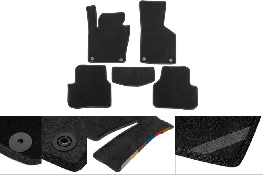 Hyundai Santa Fe 3 2012-2018 Tapis de sol textile Classic (5 places, noir) Image
