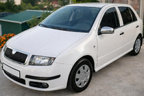 Skoda Fabia 2000-2007 Couvre-Rétroviseurs 2006↗ (2 pcs, Acier Inoxydable) photo 1