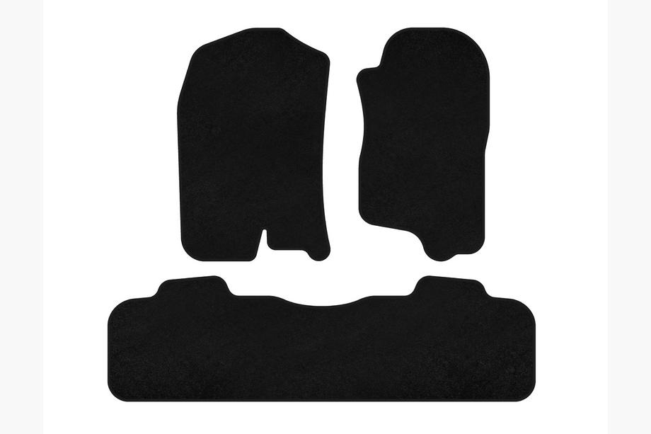 Chevrolet Tahoe 2007-2014 Tapis de sol textile Classic (2 rangées, 2007-2014, Noir) Image