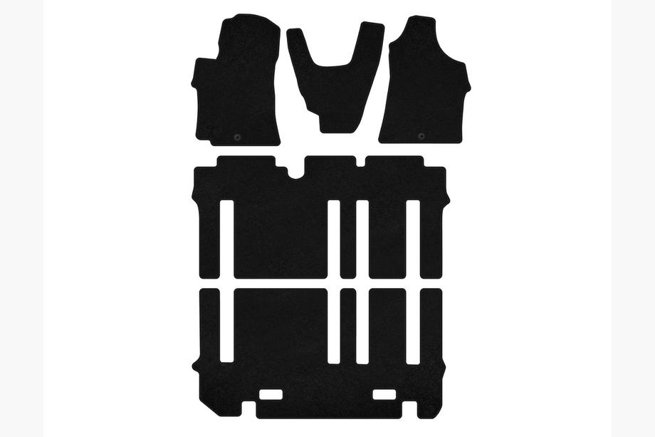 Hyundai H300, H1, Starex 2008-2020 Tapis de sol textile Classic (Jeu complet, Noir) Image