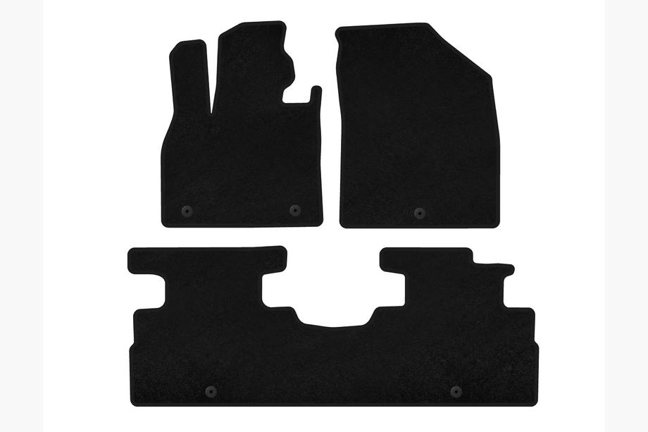 Hyundai Palisade 2018-2025 Tapis de sol textile Classic (2 rangées, 7 places, Noir) Image
