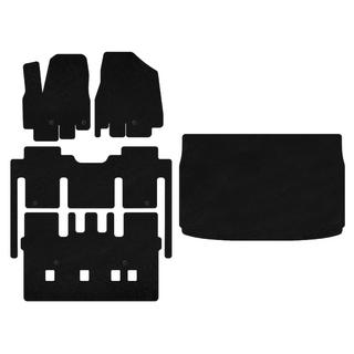 Tapis de sol textile Classic (habitacle complet, 8 places, Noir) Kia Sedona 2014-2020 photo 1