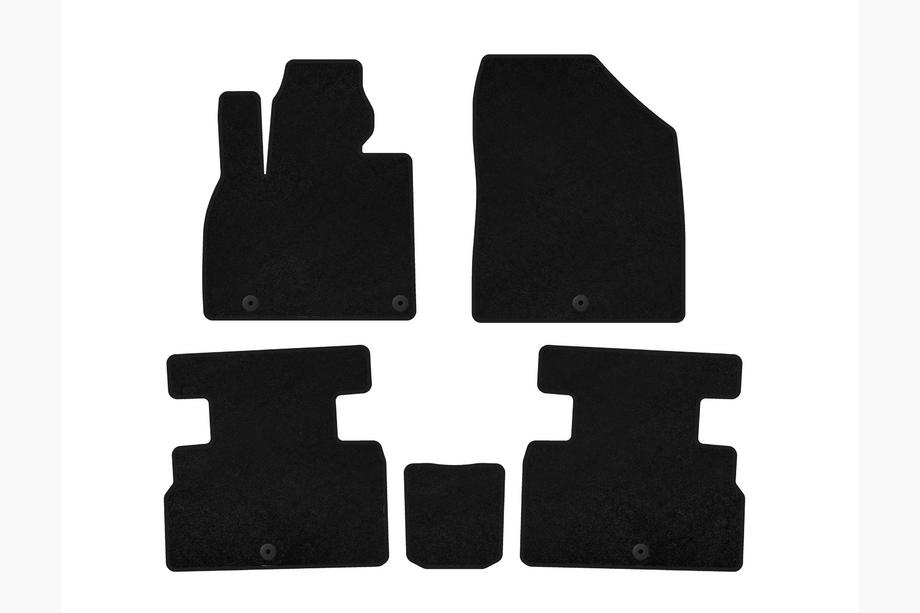 Kia Stonic 2017- Tapis de sol textile Classic (2 rangées, 7 places, Noir) Image