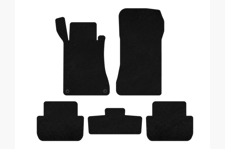 Mercedes CLK W209 2002-2010 Tapis de sol textile Classic (Coupé, Noir) Image