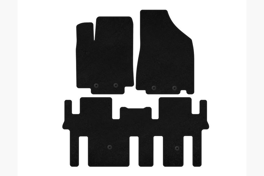 Nissan Pathfinder R52 2012-2021 Tapis de sol textile Classic (2 rangées, Noir) Image