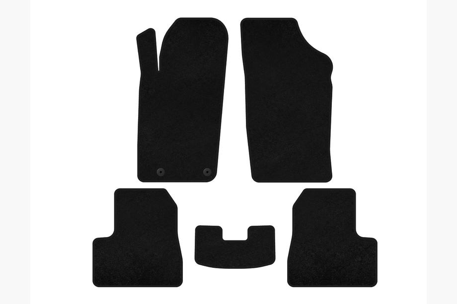 Peugeot 206 1998-2024 Tapis de sol textile Classic (2009-2013, noirs) Image