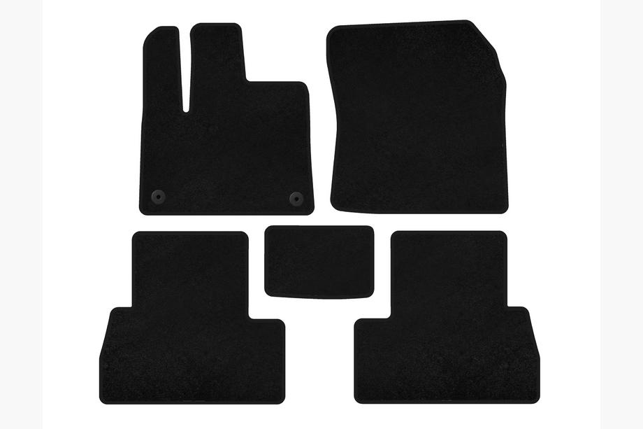 Peugeot Partner/Rifter 2019- Tapis de sol textile Classic (Empattement long, Noir) Image
