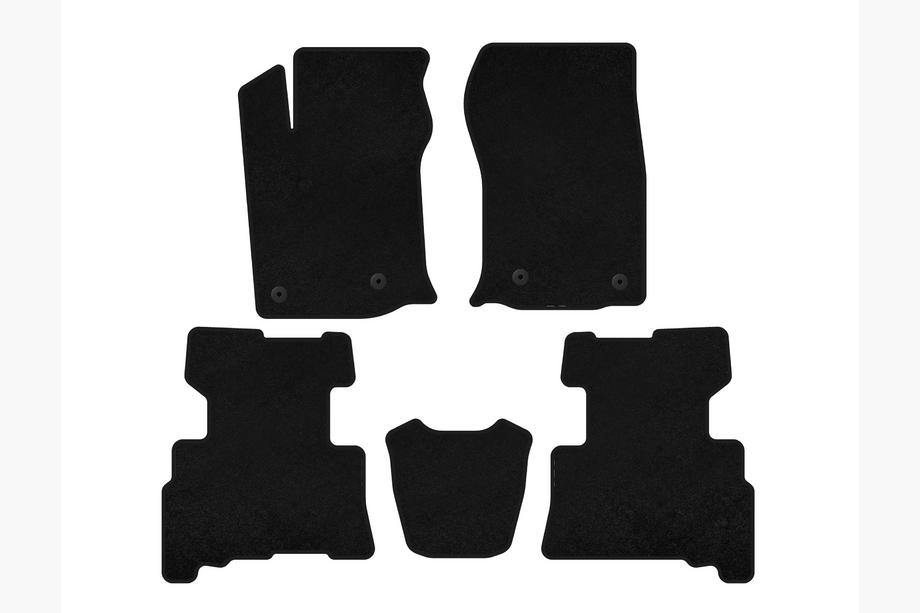 Toyota 4Runner 2009-2024 Tapis de sol textile Classic (2 rangées, 2014-2024, 7 places, Noir) Image