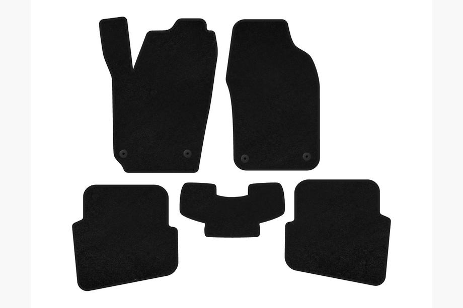 Volkswagen Polo 2001-2009 Tapis de sol textile Classic (HB, 3/5 portes, Noir) Image
