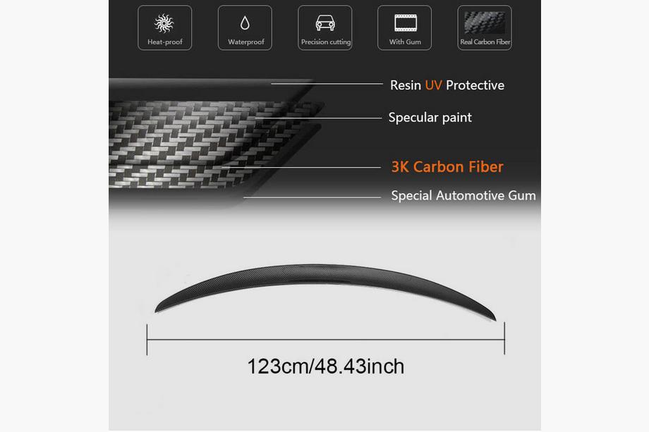 BMW 2 Series F22/F23 2014-2021 Aileron P-Style (pour F22, Carbone) Photo 7