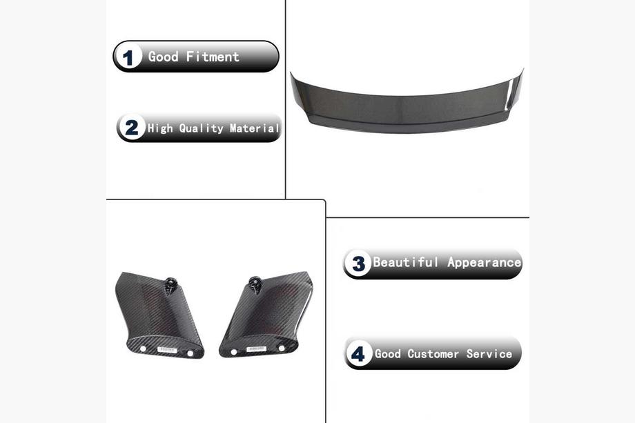 BMW 2 Series G42 2021- Aileron V6 (Noir Brillant) Photo 6