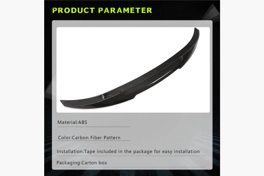 BMW 3 Series F30/F31 2012-2019 Aileron de coffre Carbon Look ABS (SD) Photo 3