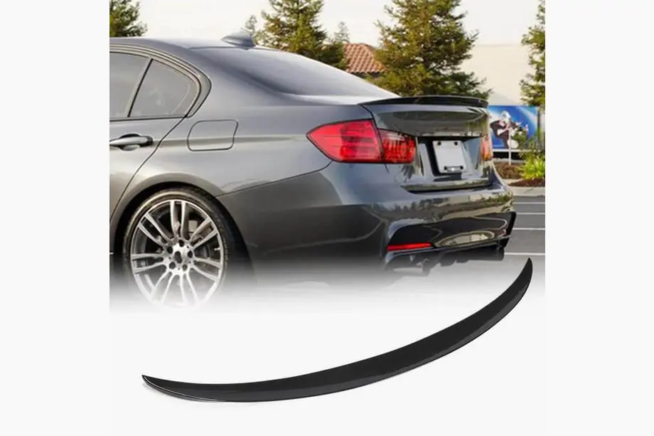 BMW 3 Series F30/F31 2012-2019 Spoiler de coffre Noir Brillant ABS (SD) Photo 1