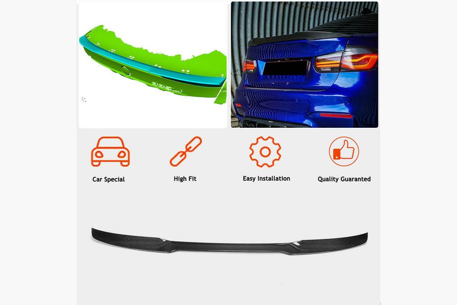 BMW 3 Series F30/F31 2012-2019 Aileron M4-Style V3 (pour F30/F80, Carbone) Photo 3