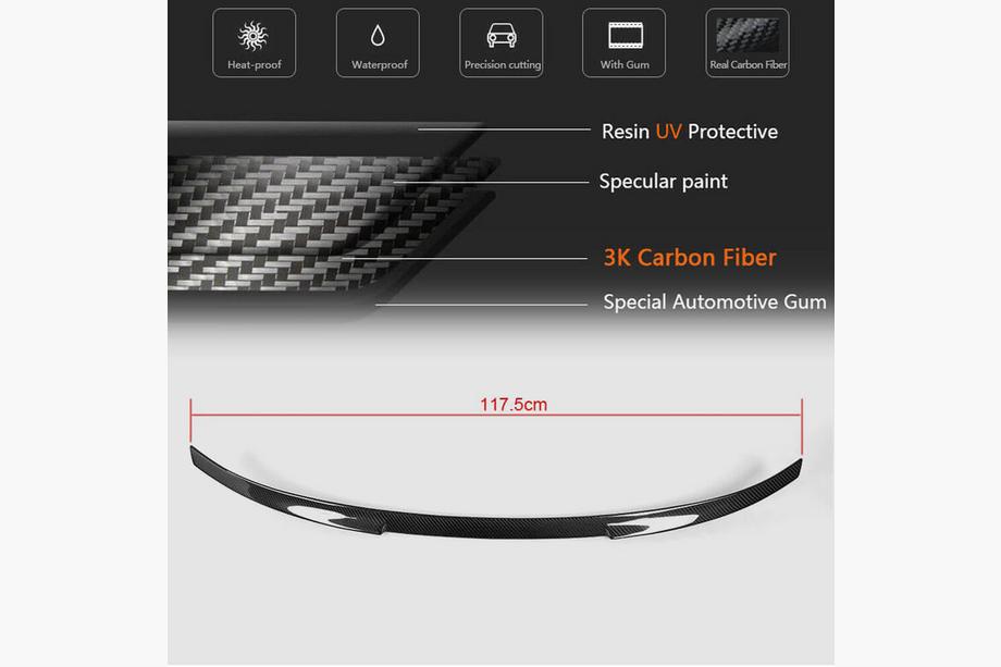BMW 4 Series F32/F33/F36 2012-2020 Aileron V7 (pour F32, Carbone) Photo 5