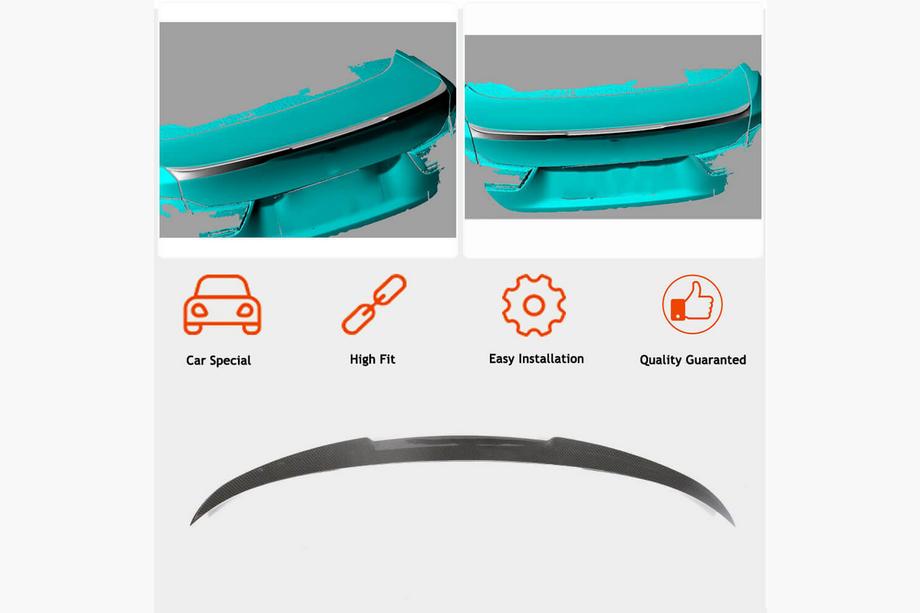 BMW 4 Series F32/F33/F36 2012-2020 Spoiler de coffre Carbon V8 (pour F36) Photo 4