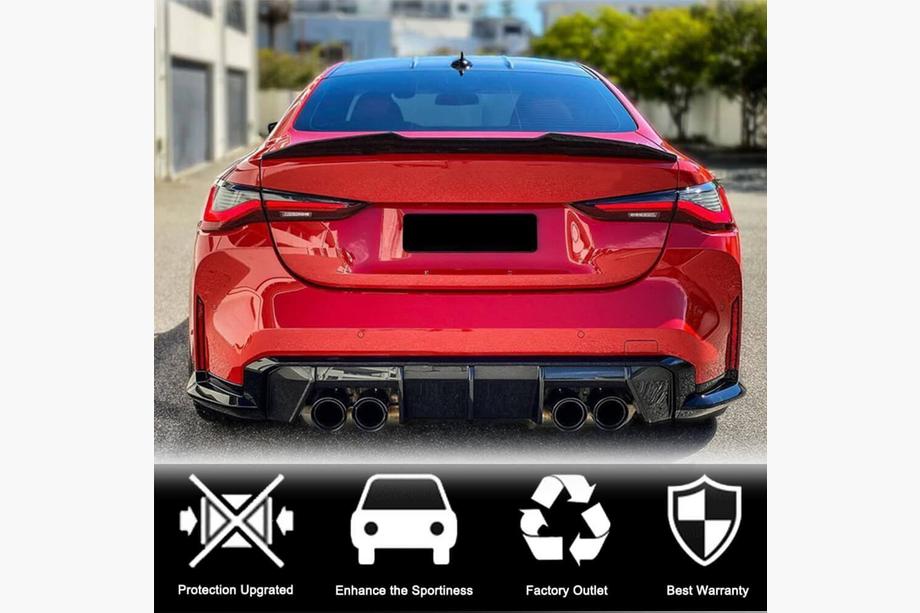BMW 4 Series G22/23/26 2020- Aileron PSM-Style V1 (pour G22/G82, Carbone) Photo 2