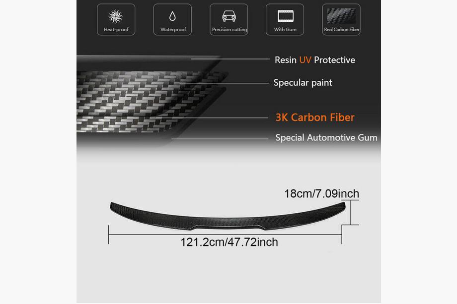 BMW 4 Series G22/23/26 2020- Aileron V1 (pour G22/G82, Carbone) Photo 5