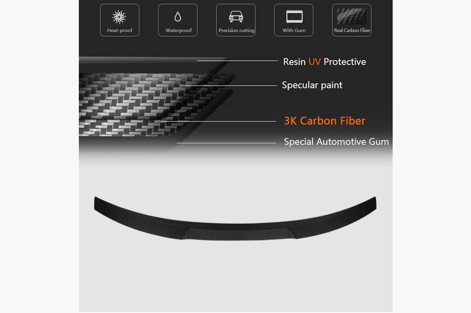 BMW 4 Series G22/23/26 2020- Aileron M4-Style V2 (pour G22/G82, Carbone) Photo 3