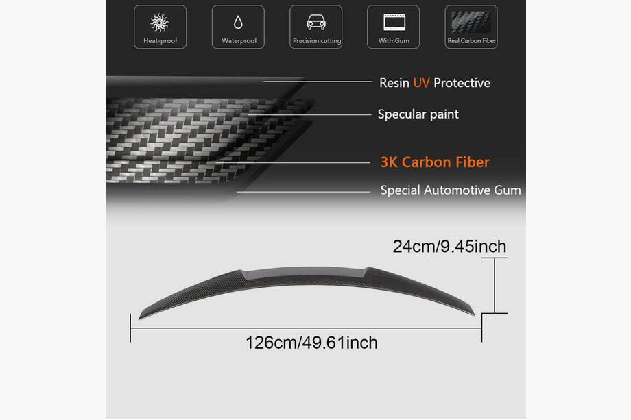 BMW 5 Series F10/F11 2010–2016 Aileron style M4 (pour F10, carbone) Photo 4
