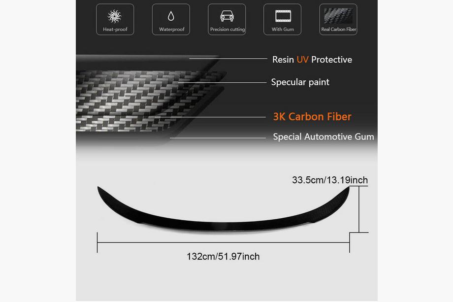 BMW 6 Series F12/F13/F06 2011-2018 Aileron de coffre FRP V8 (pour F12) Photo 7