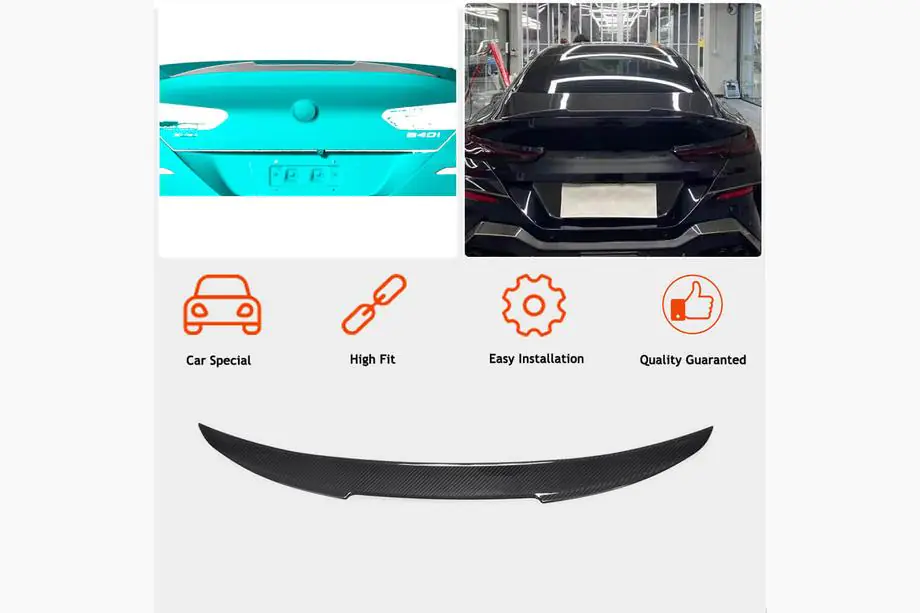 BMW 8 Series G14/G15/G16 2018- Aileron PSM-Style (pour G16/F93, Carbone) Photo 5
